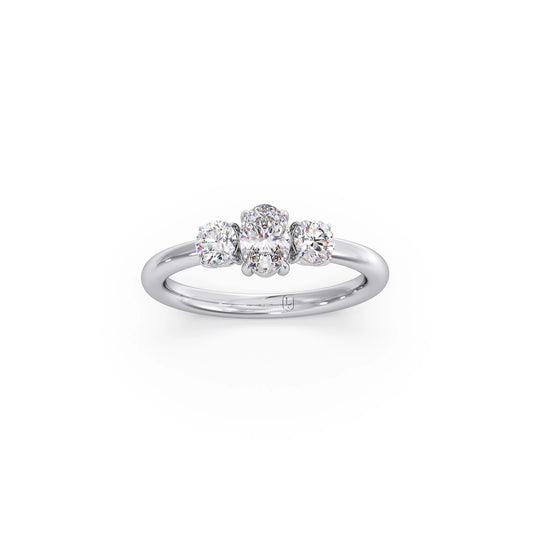 Trilogy Oval and Round Diamond Ring