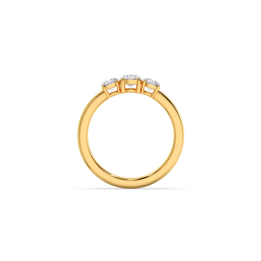 Trilogy Oval and Round Diamond Ring