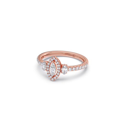 Trilogy Marquise Center with Oval and Round Accents Ring