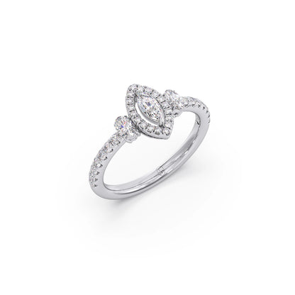 Trilogy Marquise Center with Oval and Round Accents Ring