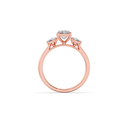 Trilogy Emerald and Trillion Diamond Ring