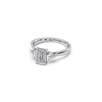 Trilogy Emerald and Trillion Diamond Ring