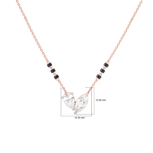 Marquise & Pear Diamond Mangalsutra Necklace