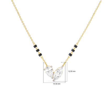 Marquise & Pear Diamond Mangalsutra Necklace