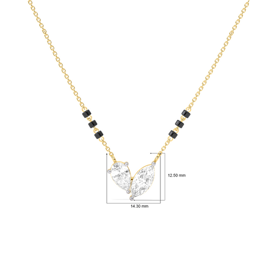 Marquise & Pear Diamond Mangalsutra Necklace