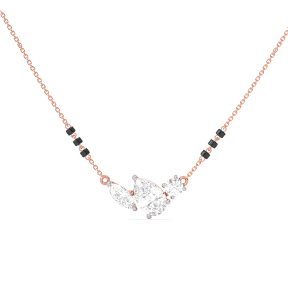 Trio Marquise Pear Round Diamond Mangalsutra