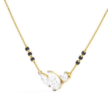 Trio Marquise Pear Round Diamond Mangalsutra