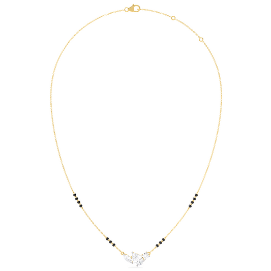 Trio Marquise Pear Round Diamond Mangalsutra