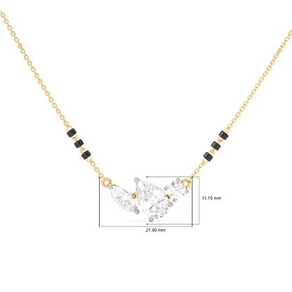 Trio Marquise Pear Round Diamond Mangalsutra