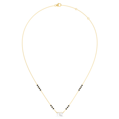 Oval & Round Diamond Mangalsutra Necklace