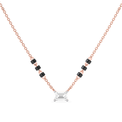 Emerald-Cut Diamond Solitaire Mangalsutra
