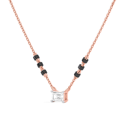 Emerald-Cut Diamond Solitaire Mangalsutra