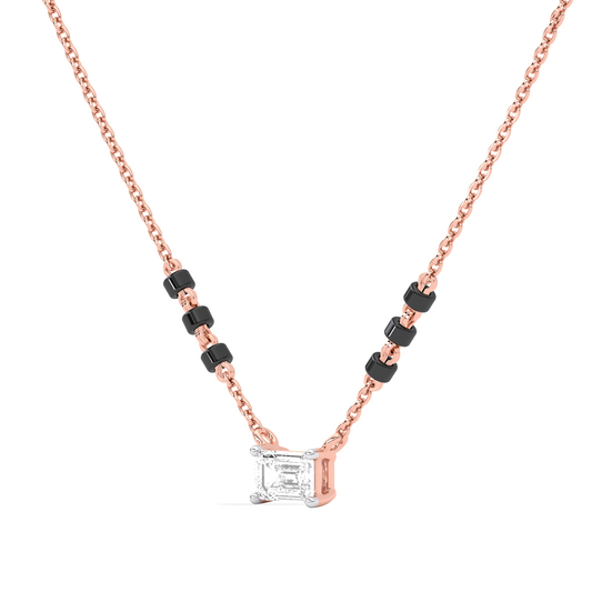 Emerald-Cut Diamond Solitaire Mangalsutra