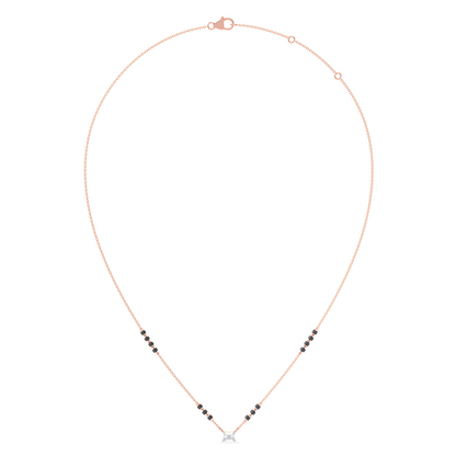 Emerald-Cut Diamond Solitaire Mangalsutra