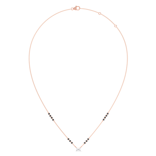 Emerald-Cut Diamond Solitaire Mangalsutra
