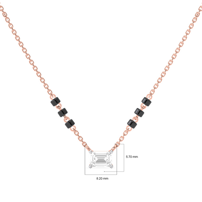 Emerald-Cut Diamond Solitaire Mangalsutra