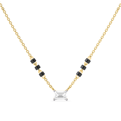 Emerald-Cut Diamond Solitaire Mangalsutra