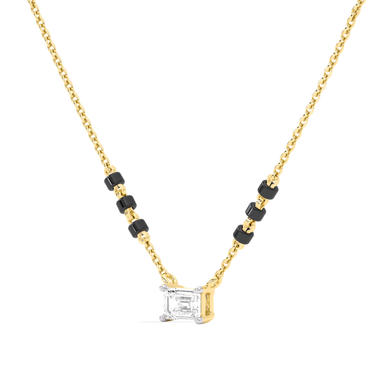 Emerald-Cut Diamond Solitaire Mangalsutra