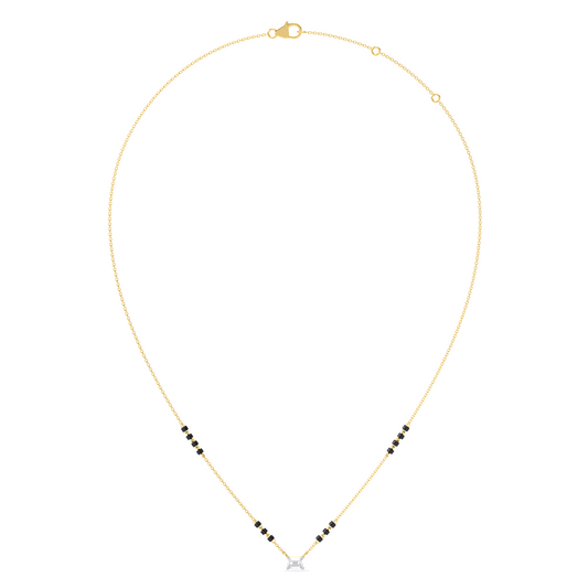 Emerald-Cut Diamond Solitaire Mangalsutra