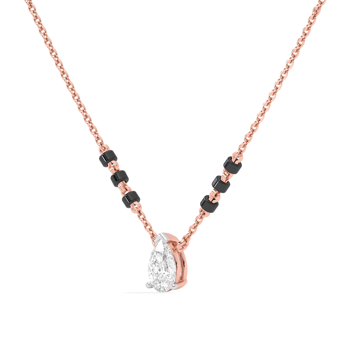 Pear-Cut Diamond Solitaire Mangalsutra