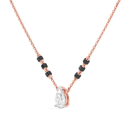 Pear-Cut Diamond Solitaire Mangalsutra