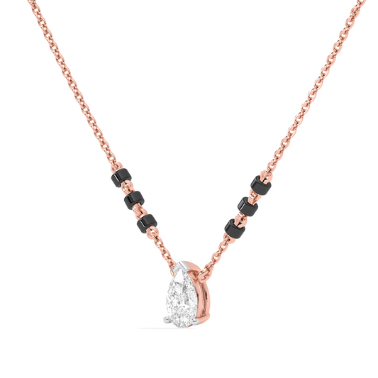Pear-Cut Diamond Solitaire Mangalsutra