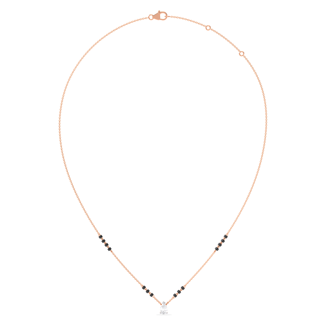 Pear-Cut Diamond Solitaire Mangalsutra