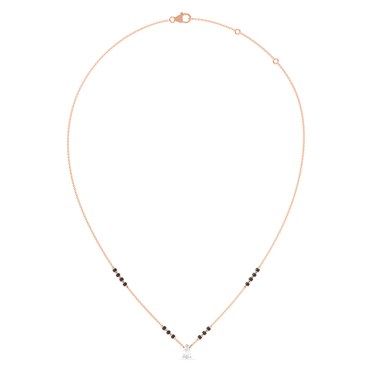 Pear-Cut Diamond Solitaire Mangalsutra