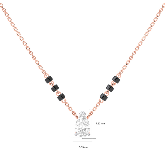 Pear-Cut Diamond Solitaire Mangalsutra