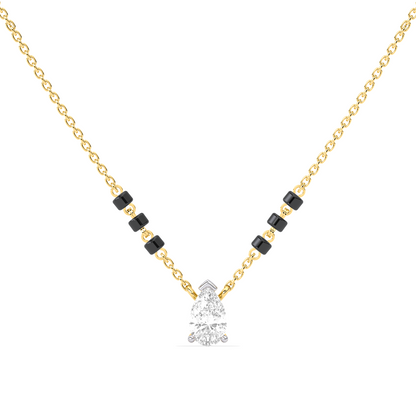 Pear-Cut Diamond Solitaire Mangalsutra