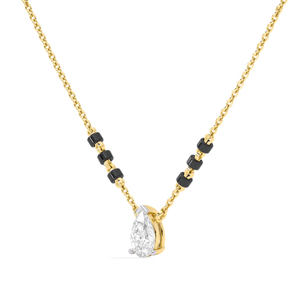Pear-Cut Diamond Solitaire Mangalsutra