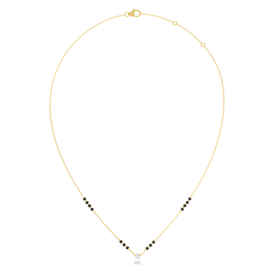 Pear-Cut Diamond Solitaire Mangalsutra