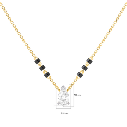 Pear-Cut Diamond Solitaire Mangalsutra