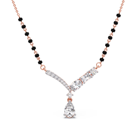 Pear Drop Multi-Cut Diamond Mangalsutra
