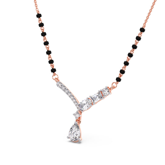 Pear Drop Multi-Cut Diamond Mangalsutra