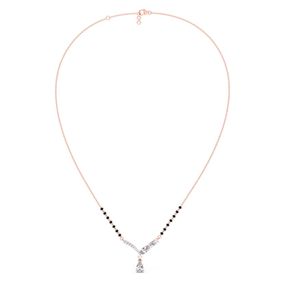 Pear Drop Multi-Cut Diamond Mangalsutra