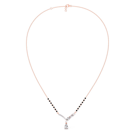 Pear Drop Multi-Cut Diamond Mangalsutra