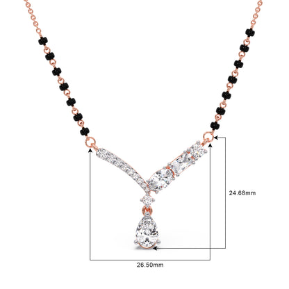 Pear Drop Multi-Cut Diamond Mangalsutra