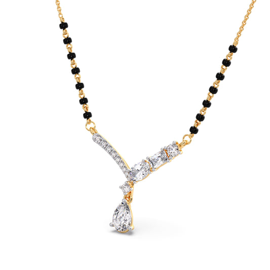 Pear Drop Multi-Cut Diamond Mangalsutra