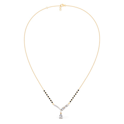 Pear Drop Multi-Cut Diamond Mangalsutra