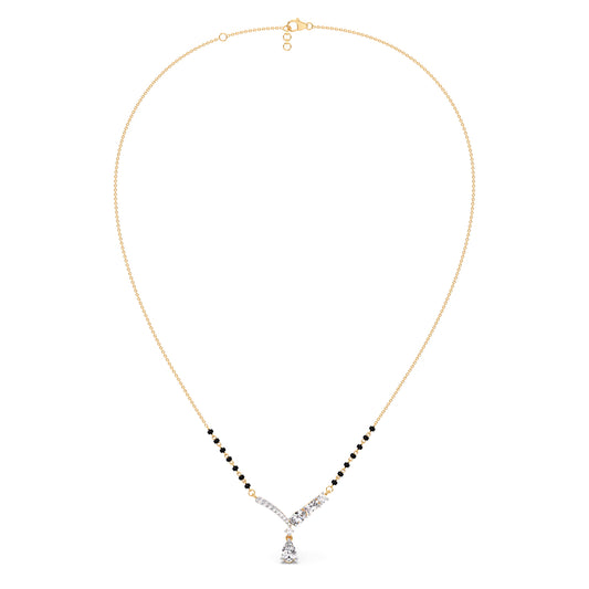Pear Drop Multi-Cut Diamond Mangalsutra