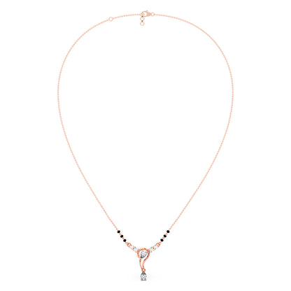 Delicate Pear and Round Diamond Mangalsutra