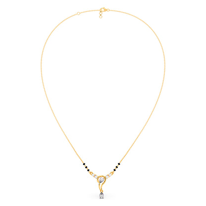 Delicate Pear and Round Diamond Mangalsutra