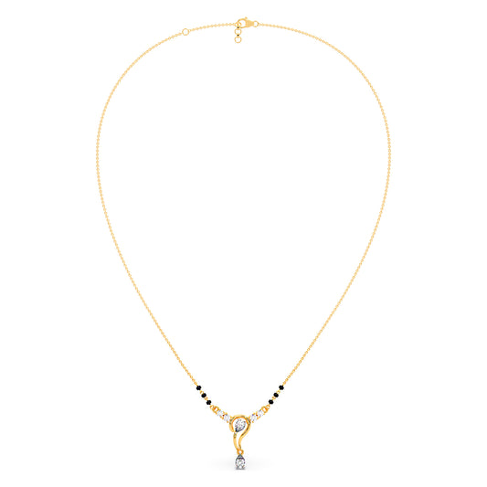 Delicate Pear and Round Diamond Mangalsutra