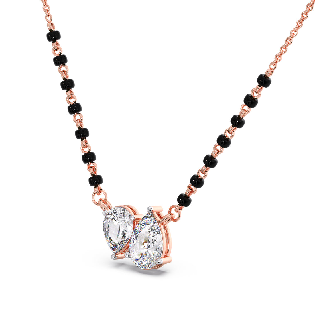 Dual Pear-Cut Diamond Mangalsutra