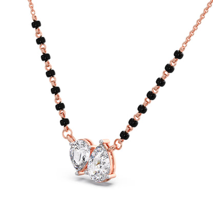 Dual Pear-Cut Diamond Mangalsutra