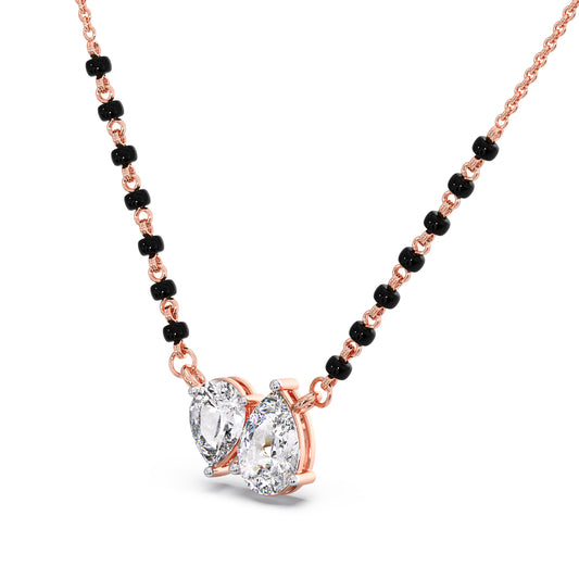 Dual Pear-Cut Diamond Mangalsutra