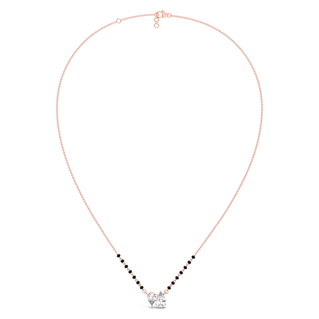 Dual Pear-Cut Diamond Mangalsutra