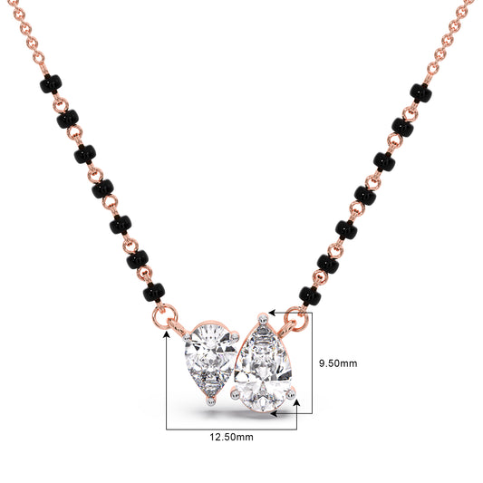 Dual Pear-Cut Diamond Mangalsutra
