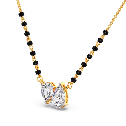 Dual Pear-Cut Diamond Mangalsutra
